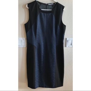 Black & navy blue T Tahari dress NEW